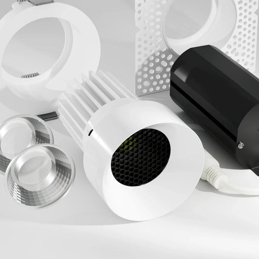 LED Downlight American Lighting Rhyme 3 inch Deep Baffle Downlight Round White 5CCT and Optic Selectable American Lighting