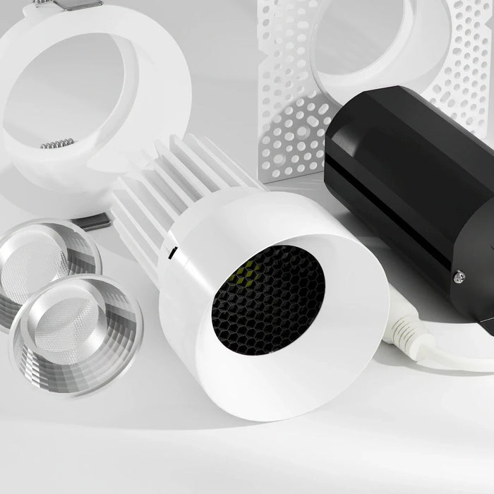 LED Downlight American Lighting Rhyme 3 inch Deep Baffle Downlight Round White 5CCT and Optic Selectable American Lighting