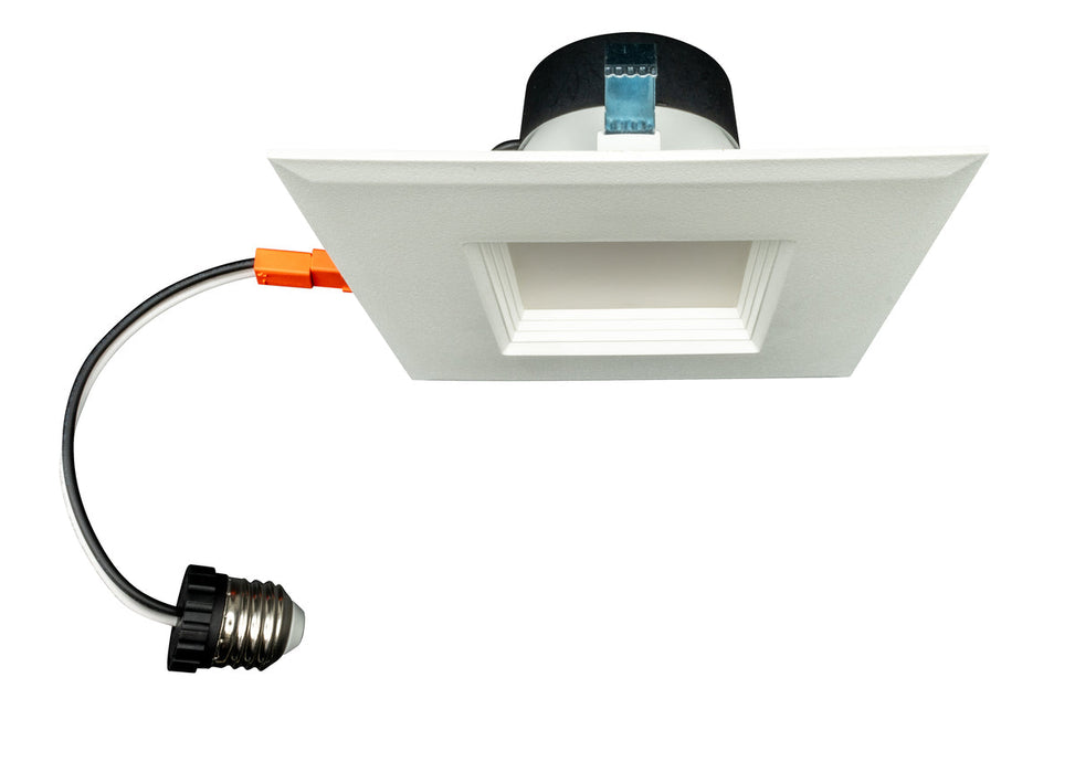 LED Downlight Topaz RTL4-SQ-7W-CS-WH 4 Inch LED Recessed Retrofit Downlight Square Baffle Trim CCT Selectable Topaz