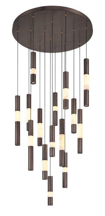 Multi Drop Chandelier Eurofase Ronda 15-Light 32 Inch Multi Drop Chandelier - Harlow Bronze Eurofase
