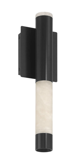 Outdoor Wall Sconce Eurofase 50122-028 Ronda 16 Inch Outdoor Alabaster Wall Sconce - Matte Black Eurofase