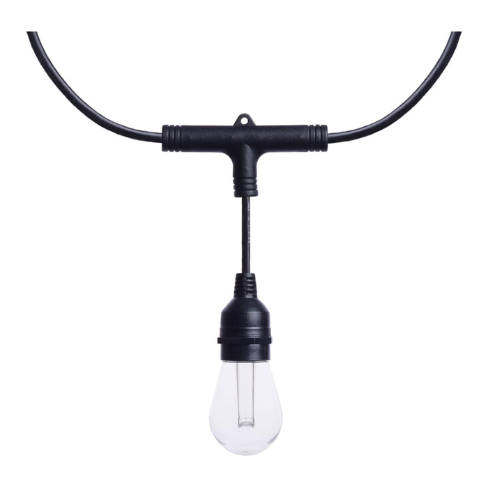String Light Satco S11190 Starfish - 24 Foot LED String Light - 12-S14 Lamps - IOT - RGBTW - Black - 120 Volt Satco
