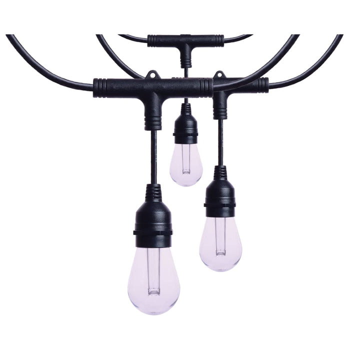 String Light Satco S11191 Starfish - 48 Foot LED String Light - 15-S14 Lamps - IOT - RGBTW - Black - 120 Volt Satco