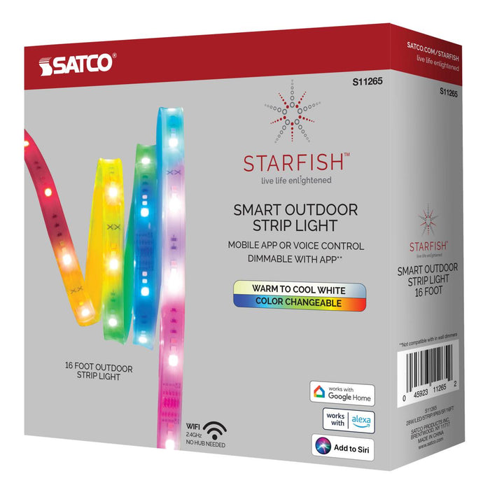 Starfish WiFi Smart LED, 6 Foot RGBW Indoor Tape Light Strip