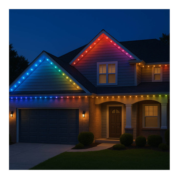 String Light Satco S11298 Starfish - 100 Foot LED Eave String Light - 48 Watt - RGBTW - 120 Volt - Remote Included Satco