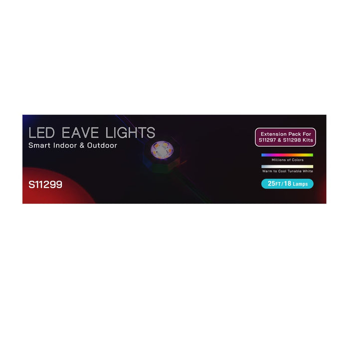 String Light Satco S11299 Starfish - 12 Watt - 25 Foot LED Eave String Light Extension - RGBTW - White Finish - 120 Volt Satco