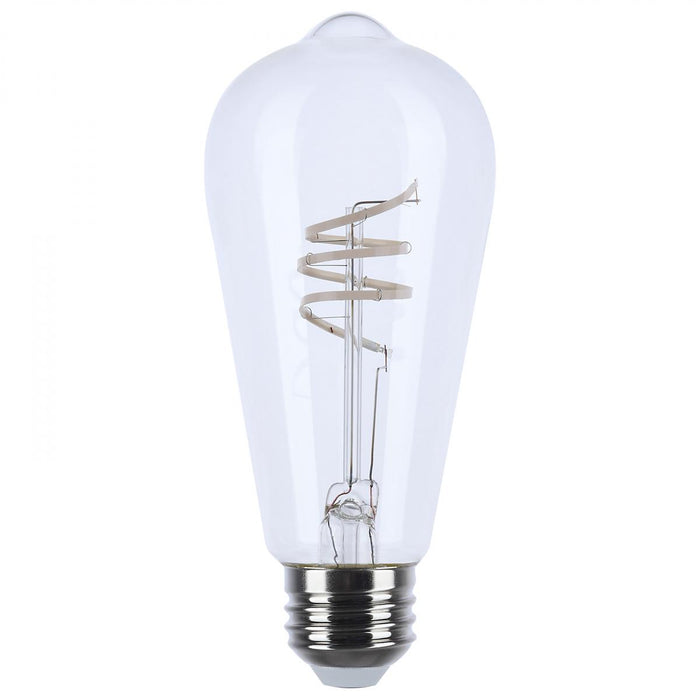 Satco S11520 6 Watt LED ST19 Bulb Reminiscent Flex Gray Straight Filament 2700K