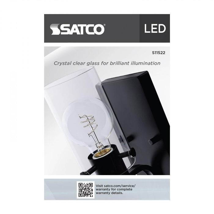 Satco S11522 6 Watt LED G25 Bulb Reminiscent Flex Gray Straight Filament 2700K