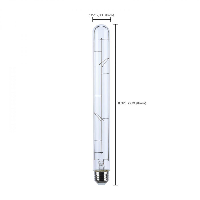 LED Light Bulbs Satco S11523 6 Watt LED Reminiscent Flex Gray Straight Filament T9 Medium Base 2700K Satco