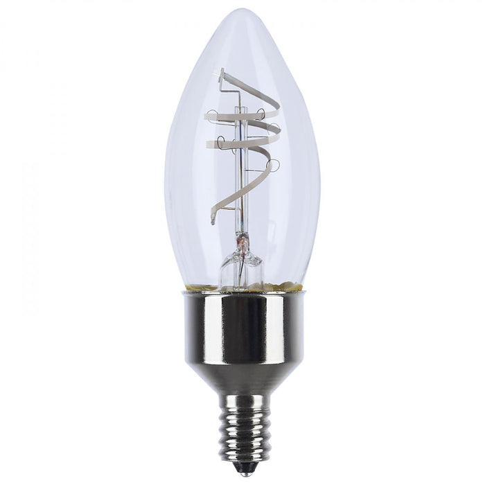 Satco S11525 4 Watt B11 LED Candelabra Bulb Reminiscent Flex Gray Coil Filament