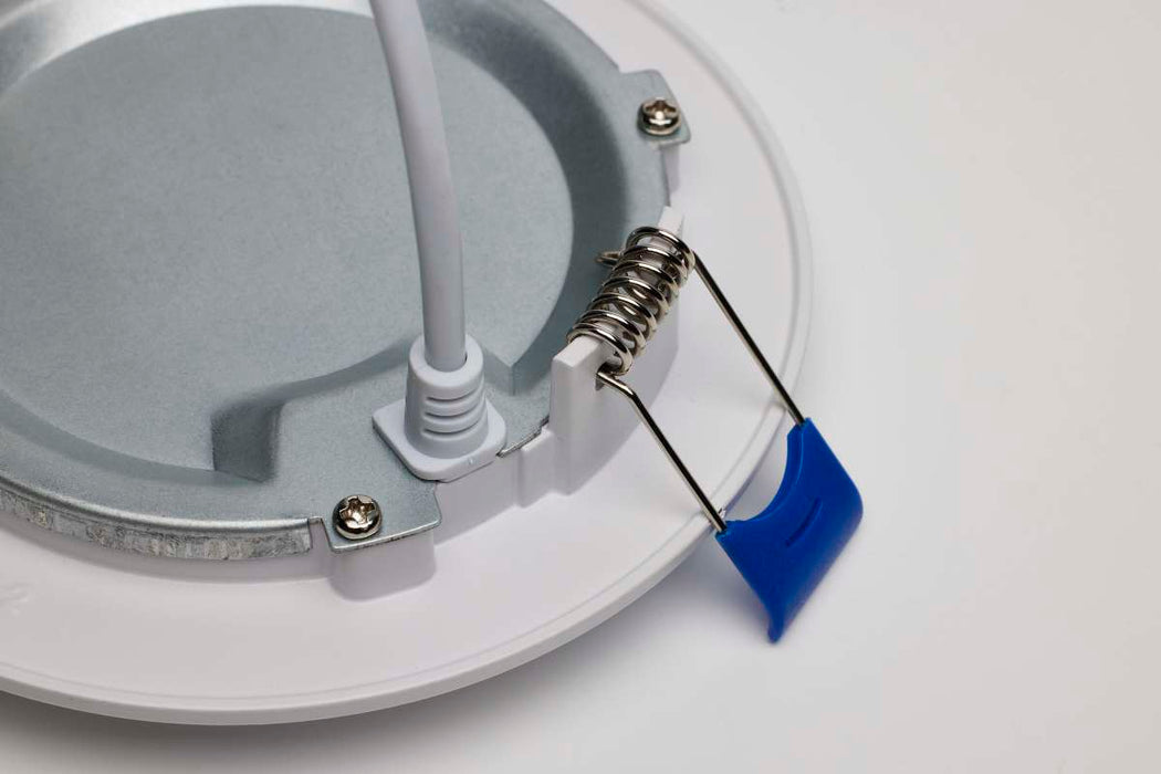 Remote Driver LED Downlight Satco S11560 9 Watt - LED Direct Wire - Low Profile Downlight - 4 Inch Round - Starfish IOT - Tunable White and RGB - 120 Volt - 90 CRI - White Finish Satco