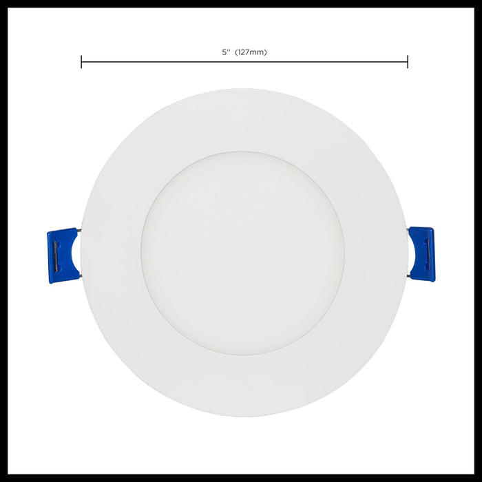 Remote Driver LED Downlight Satco S11560 9 Watt - LED Direct Wire - Low Profile Downlight - 4 Inch Round - Starfish IOT - Tunable White and RGB - 120 Volt - 90 CRI - White Finish Satco