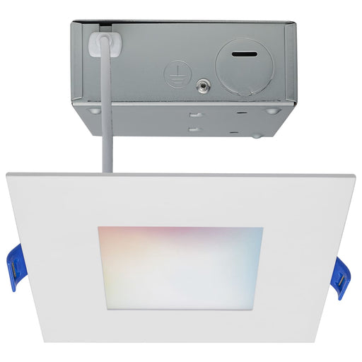 Remote Driver LED Downlight Satco S11561 9 Watt - LED Direct Wire - Low Profile Downlight - 4 Inch Square - Starfish IOT - Tunable White and RGB - 120 Volt - 90 CRI - White Finish Satco