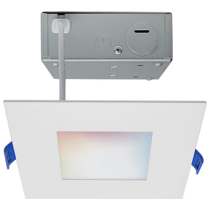 Remote Driver LED Downlight Satco S11561 9 Watt - LED Direct Wire - Low Profile Downlight - 4 Inch Square - Starfish IOT - Tunable White and RGB - 120 Volt - 90 CRI - White Finish Satco