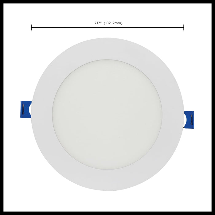 Remote Driver LED Downlight Satco S11562 12 Watt - LED Direct Wire - Low Profile Downlight - 6 Inch Round - Starfish IOT - Tunable White and RGB - 120 Volt - 90 CRI - White Finish Satco