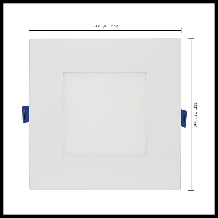 Remote Driver LED Downlight Satco S11563 12 Watt - LED Direct Wire - Low Profile Downlight - 6 Inch Square - Starfish IOT - Tunable White and RGB - 120 Volt - 90 CRI - White Finish Satco