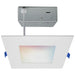Remote Driver LED Downlight Satco S11563 12 Watt - LED Direct Wire - Low Profile Downlight - 6 Inch Square - Starfish IOT - Tunable White and RGB - 120 Volt - 90 CRI - White Finish Satco