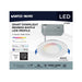 Remote Driver LED Downlight Satco S11564 9 Watt - LED Direct Wire - Low Profile Regress Baffle Downlight - 4 Inch Round - Starfish IOT - Tunable White and RGB - 120 Volt - 90 CRI - White Finish Satco