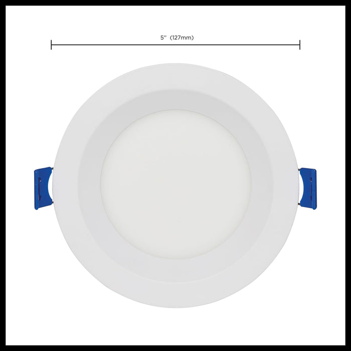 Remote Driver LED Downlight Satco S11564 9 Watt - LED Direct Wire - Low Profile Regress Baffle Downlight - 4 Inch Round - Starfish IOT - Tunable White and RGB - 120 Volt - 90 CRI - White Finish Satco