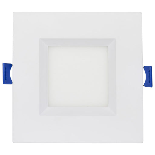Remote Driver LED Downlight Satco S11565 9 Watt - LED Direct Wire - Low Profile Regress Baffle Downlight - 4 Inch Square - Starfish IOT - Tunable White and RGB - 120 Volt - 90 CRI - White Finish Satco