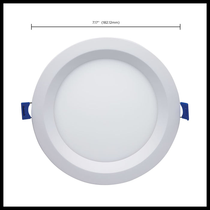Remote Driver LED Downlight Satco S11566 12 Watt - LED Direct Wire - Low Profile Regress Baffle Downlight - 6 Inch Round - Starfish IOT - Tunable White and RGB - 120 Volt - 90 CRI - White Finish Satco