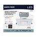 Remote Driver LED Downlight Satco S11567 12 Watt - LED Direct Wire - Low Profile Regress Baffle Downlight - 6 Inch Square - Starfish IOT - Tunable White and RGB - 120 Volt - 90 CRI - White Finish Satco
