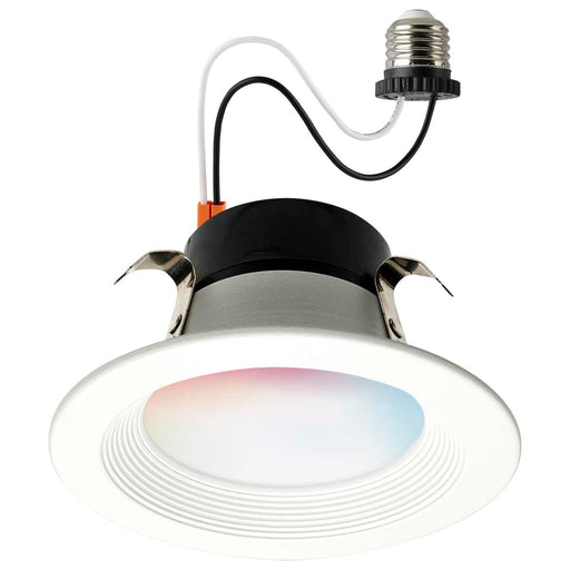 Downlight Retrofit Satco S11568 10.5 Watt - LED Retrofit Downlight - 4 Inch Round - Starfish IOT - RGB & Tunable White - 120 Volt - 90 CRI - White Finish Satco