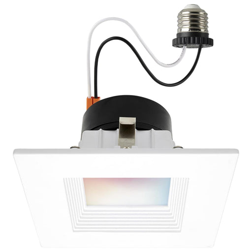 Downlight Retrofit Satco S11569 10.5 Watt - LED Retrofit Downlight - 4 Inch Square - Starfish IOT - RGB & Tunable White - 120 Volt - 90 CRI - White Finish Satco