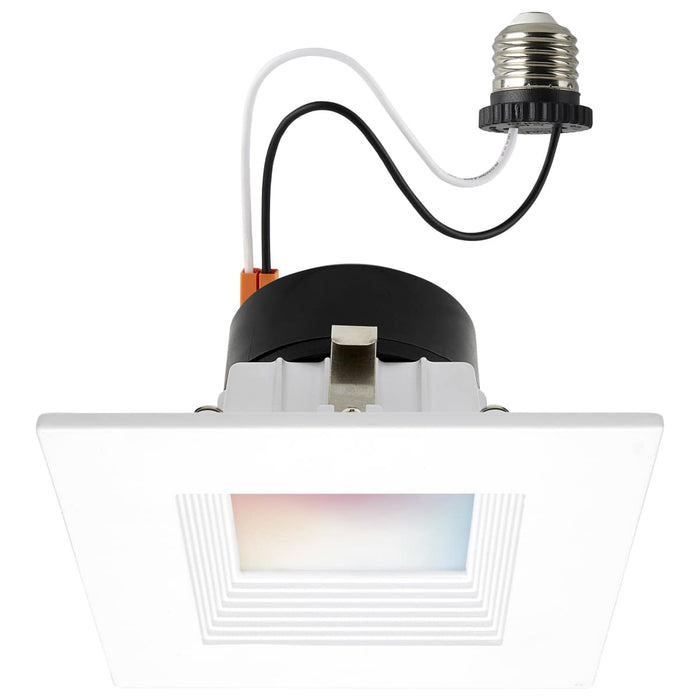 Downlight Retrofit Satco S11569 10.5 Watt - LED Retrofit Downlight - 4 Inch Square - Starfish IOT - RGB & Tunable White - 120 Volt - 90 CRI - White Finish Satco