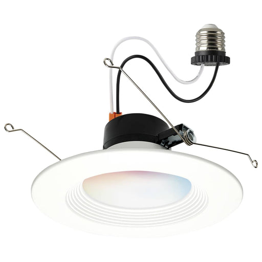 Downlight Retrofit Satco S11570 13 Watt - LED Retrofit Downlight - 5-6 Inch Round - Starfish IOT - RGB & Tunable White - 120 Volt - 90 CRI - White Finish Satco