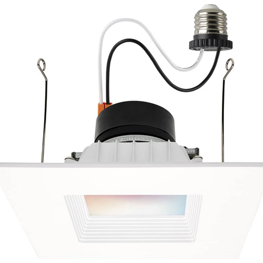 Downlight Retrofit Satco S11571 13 Watt - LED Retrofit Downlight - 5-6 Inch Square - Starfish IOT - RGB & Tunable White - 120 Volt - 90 CRI - White Finish Satco