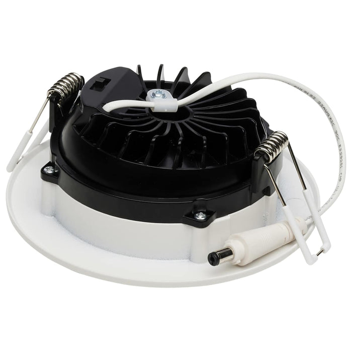 Remote Driver LED Downlight Satco S11618R1 12 Watt LED Direct Wire Downlight - Gimbaled - 4 Inch - CCT Selectable - Round - Remote Driver - White Finish - 850 Lumens - 120 Volt Satco