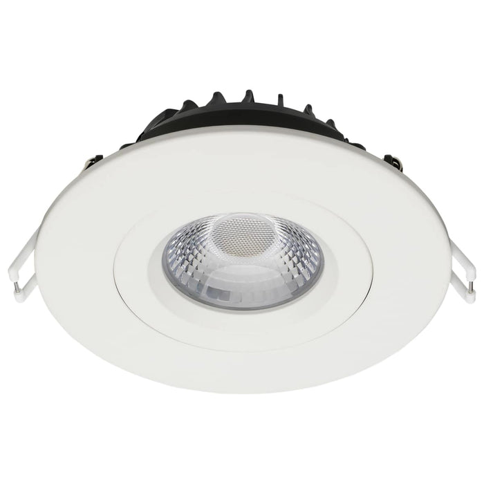 Remote Driver LED Downlight Satco S11618R1 12 Watt LED Direct Wire Downlight - Gimbaled - 4 Inch - CCT Selectable - Round - Remote Driver - White Finish - 850 Lumens - 120 Volt Satco