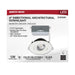 Remote Driver LED Downlight Satco S11618R1 12 Watt LED Direct Wire Downlight - Gimbaled - 4 Inch - CCT Selectable - Round - Remote Driver - White Finish - 850 Lumens - 120 Volt Satco