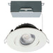 Remote Driver LED Downlight Satco S11618R1 12 Watt LED Direct Wire Downlight - Gimbaled - 4 Inch - CCT Selectable - Round - Remote Driver - White Finish - 850 Lumens - 120 Volt Satco