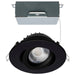 Remote Driver LED Downlight Satco S11619R1 12 Watt LED Direct Wire Downlight - Gimbaled - 4 Inch - CCT Selectable - Round - Remote Driver - Black Finish - 850 Lumens - 120 Volt Satco