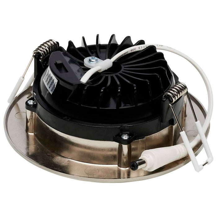 Remote Driver LED Downlight Satco S11620R1 12 Watt LED Direct Wire Downlight - Gimbaled - 4 Inch - CCT Selectable - Round - Remote Driver - Brushed Nickel Finish - 850 Lumens - 120 Volt Satco