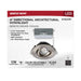 Remote Driver LED Downlight Satco S11620R1 12 Watt LED Direct Wire Downlight - Gimbaled - 4 Inch - CCT Selectable - Round - Remote Driver - Brushed Nickel Finish - 850 Lumens - 120 Volt Satco