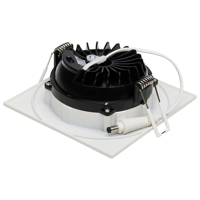 Remote Driver LED Downlight Satco S11621R1 12 Watt LED Direct Wire Downlight - Gimbaled - 4 Inch - CCT Selectable - Square - Remote Driver - White Finish - 850 Lumens - 120 Volt Satco