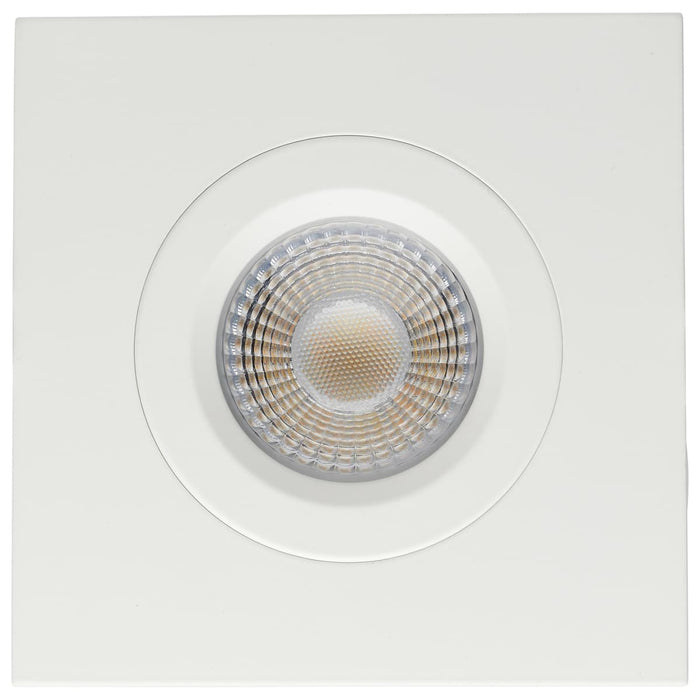 Remote Driver LED Downlight Satco S11621R1 12 Watt LED Direct Wire Downlight - Gimbaled - 4 Inch - CCT Selectable - Square - Remote Driver - White Finish - 850 Lumens - 120 Volt Satco