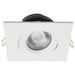 Remote Driver LED Downlight Satco S11621R1 12 Watt LED Direct Wire Downlight - Gimbaled - 4 Inch - CCT Selectable - Square - Remote Driver - White Finish - 850 Lumens - 120 Volt Satco