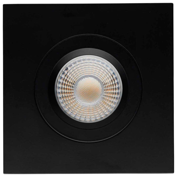 Remote Driver LED Downlight Satco S11622R1 12 Watt LED Direct Wire Downlight - Gimbaled - 4 Inch - CCT Selectable - Square - Remote Driver - Black Finish - 850 Lumens - 120 Volt Satco