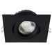 Remote Driver LED Downlight Satco S11622R1 12 Watt LED Direct Wire Downlight - Gimbaled - 4 Inch - CCT Selectable - Square - Remote Driver - Black Finish - 850 Lumens - 120 Volt Satco