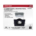 Remote Driver LED Downlight Satco S11622R1 12 Watt LED Direct Wire Downlight - Gimbaled - 4 Inch - CCT Selectable - Square - Remote Driver - Black Finish - 850 Lumens - 120 Volt Satco