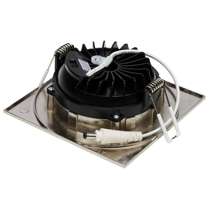 Remote Driver LED Downlight Satco S11623R1 12 Watt LED Direct Wire Downlight - Gimbaled - 4 Inch - CCT Selectable - Square - Remote Driver - Brushed Nickel Finish - 850 Lumens - 120 Volt Satco