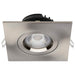 Remote Driver LED Downlight Satco S11623R1 12 Watt LED Direct Wire Downlight - Gimbaled - 4 Inch - CCT Selectable - Square - Remote Driver - Brushed Nickel Finish - 850 Lumens - 120 Volt Satco