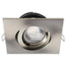 Remote Driver LED Downlight Satco S11623R1 12 Watt LED Direct Wire Downlight - Gimbaled - 4 Inch - CCT Selectable - Square - Remote Driver - Brushed Nickel Finish - 850 Lumens - 120 Volt Satco