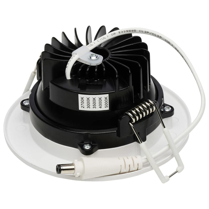 Remote Driver LED Downlight Satco S11624R1 12 Watt LED Direct Wire Downlight - Gimbaled - 3.5 Inch - CCT Selectable - Round - Remote Driver - White Finish - 840 Lumens - 120 Volt Satco