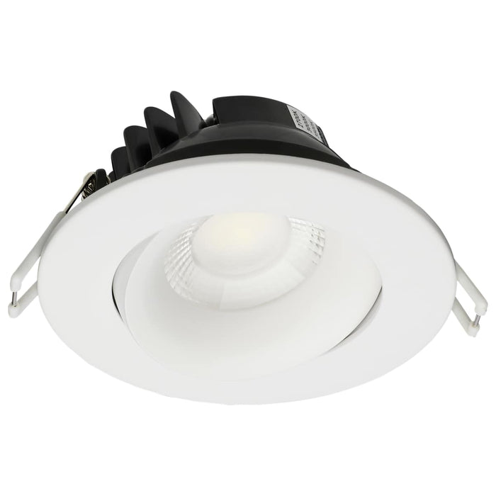 Remote Driver LED Downlight Satco S11624R1 12 Watt LED Direct Wire Downlight - Gimbaled - 3.5 Inch - CCT Selectable - Round - Remote Driver - White Finish - 840 Lumens - 120 Volt Satco