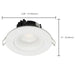 Remote Driver LED Downlight Satco S11624R1 12 Watt LED Direct Wire Downlight - Gimbaled - 3.5 Inch - CCT Selectable - Round - Remote Driver - White Finish - 840 Lumens - 120 Volt Satco